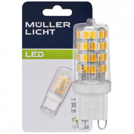 LED Stiftsockellampe  klar, G9/3W (28W), 300 lm, 2700K Abmessungen L 49, Ø 17mm