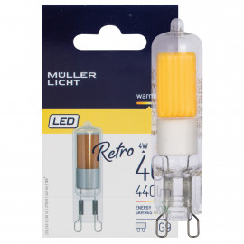 LED Stiftsockellampe  klar, G9/4W (40W), 440 lm, 2700K Abmessungen L 60, Ø 15mm