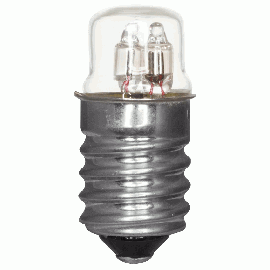 E14 Glimmlampe mit Widerstand, 230V, 14 x 30 mm