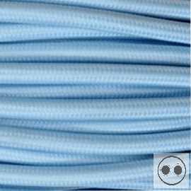 Lautsprecherkabel Textilumantelt GWH Light Blau 2 x 1,5 mm² (Meterware)